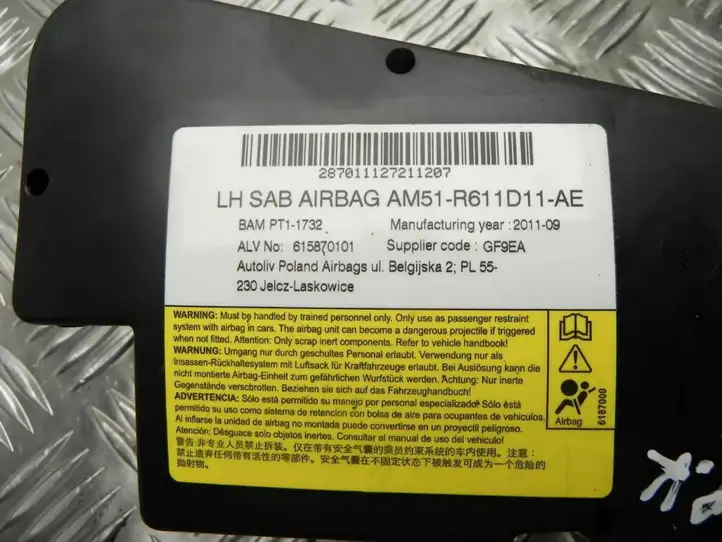 Ford Focus (2011 - 2015) AM51R611D11AE Боковая подушка безопасности (стойка) — фото 4