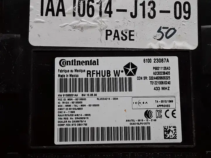 Jeep Grand Cherokee (2010 - 2021) P68211126AD Блок бесключевого доступа — фото 2