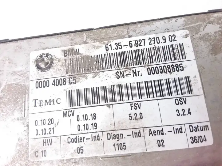 BMW 5 E60 E61 (2004 - 2010) 6927270 Блок управления сиденьем — фото 3