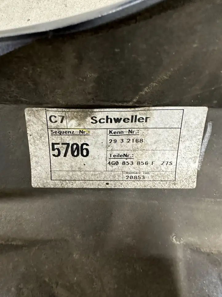 Audi A6 C7 (2011 - 2014) 4G0853856F Порог кузова — фото 3