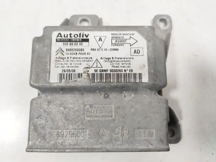 Citroen C5 (2008 - 2017) 9665266080 Блок управления SRS — фото 1
