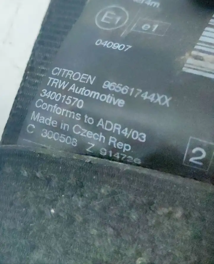 Citroen C5 (2008 - 2017) 96561744XX Задний ремень безопасности — фото 4