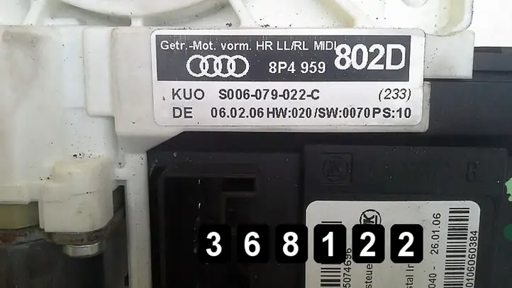 Audi A3/S3 8P (2004 - 2008) 8p4959802d Электростеклоподъемник передний (комплект) — фото 4