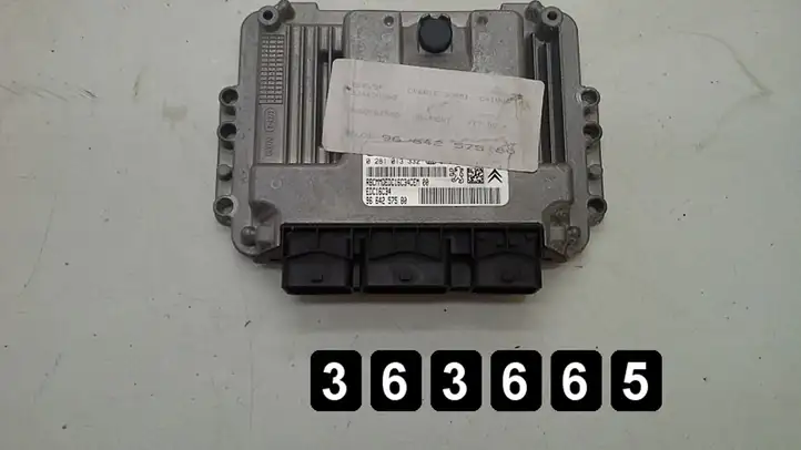 Peugeot 308 (2007 - 2013) 1600hdi 9664257580 0281013332 Блок управления двигателем (ЭБУ) — фото 2