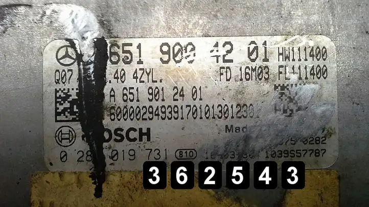 Mercedes-Benz Sprinter W906 (2006 - 2018) # 6519004201 6519012401 Блок управления двигателем (ЭБУ) — фото 2