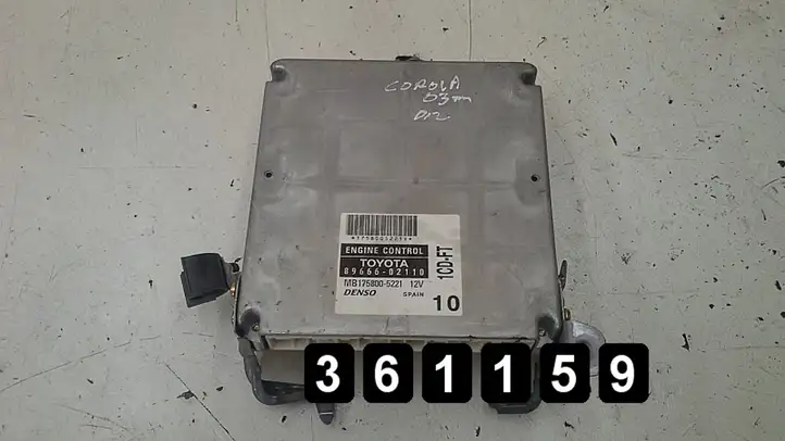 Toyota Corolla E120 E130 (2000 - 2004) 2000d4d 89666 02110 mb1758005221 Блок управления двигателем (ЭБУ) — фото 1