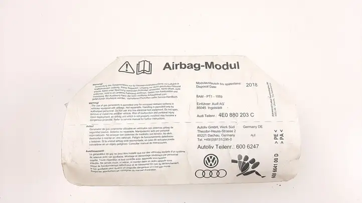 Audi A8 S8 D3 4E (2002 - 2005) Подушка безопасности пассажира — фото 1