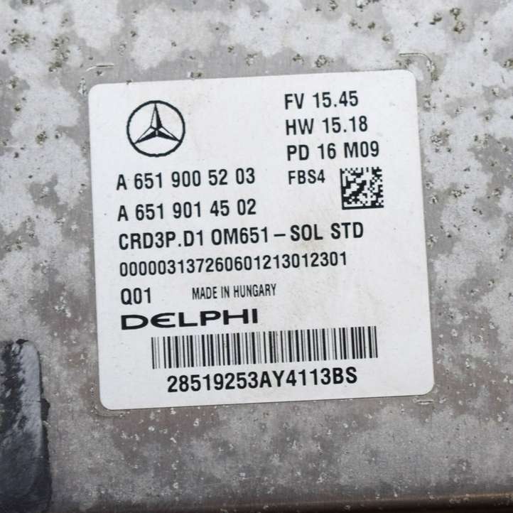Mercedes-Benz C W205 (2014 - 2021)  A6519005203 Блок управления двигателя