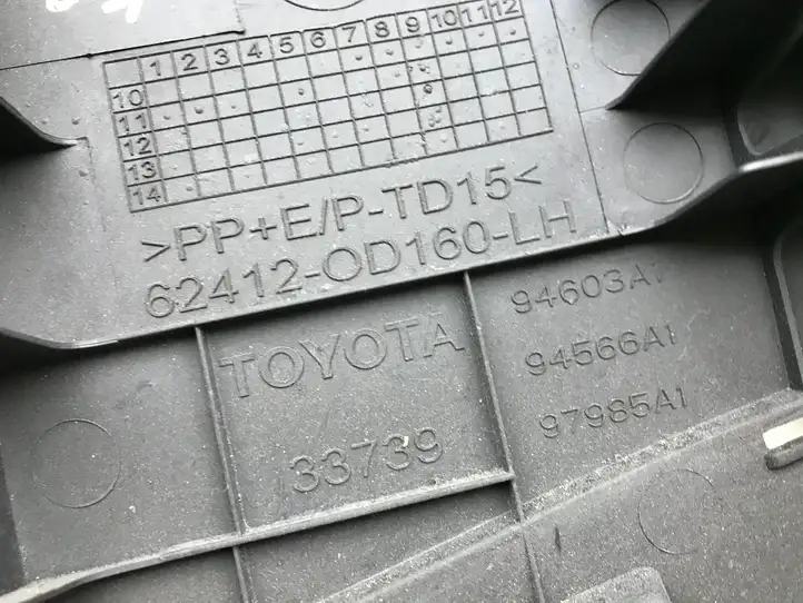 Toyota Yaris (2014 - 2019) 624120D160 Прочие детали салона — фото 2