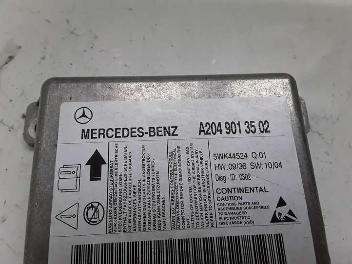 Mercedes-Benz C W204 (2007 - 2014)  A2049013502 Блок управления надувных подушек