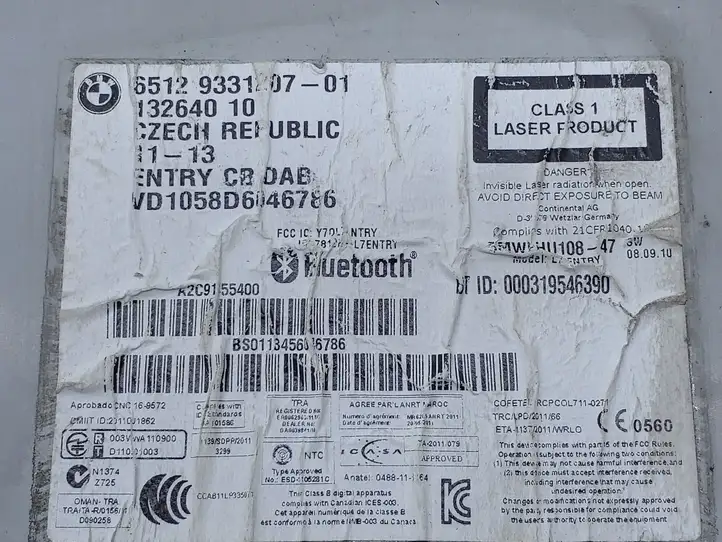 BMW 1 F20 F21 (2011 - 2019) 9331207 Магнитола / мультимедийная система — фото 2