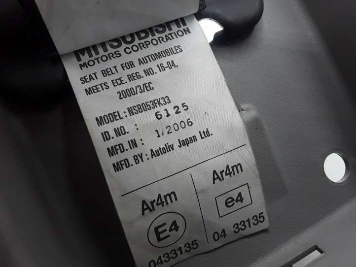 Mitsubishi Pajero Sport (2004 - 2008)  0433135 Средний ремень безопасности ()