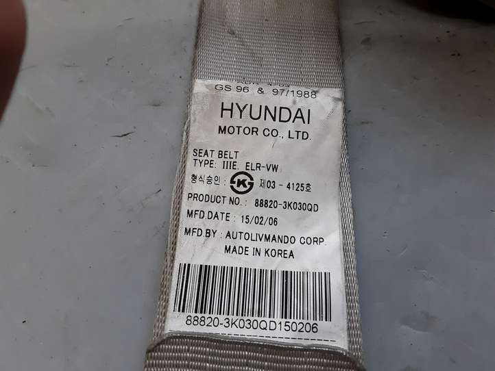 Hyundai Sonata (2007 - 2010)  888203K030 Передний ремень безопасности