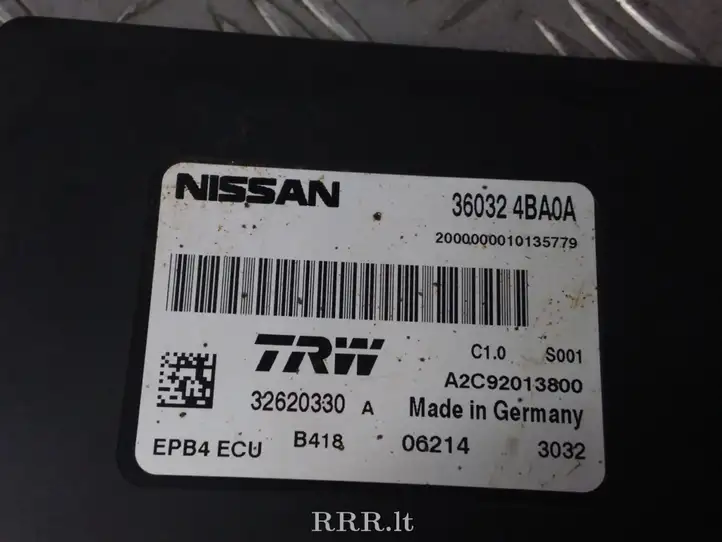 Nissan Qashqai (2013 - 2017) 360324BA0A Блок управления стояночным тормозом — фото 4