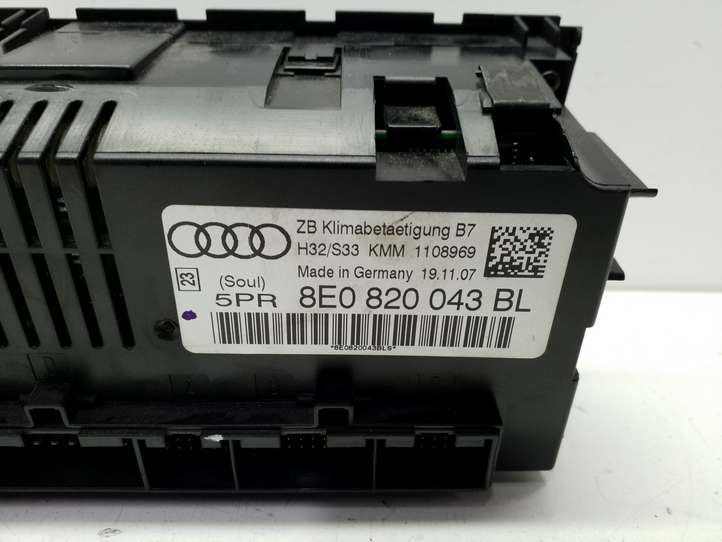 Audi A4 (2004 - 2009)  8E0820043BL Блок управления кондиционера воздуха / климата/ печки (в салоне)