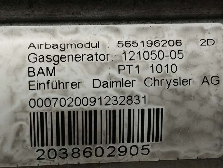 Mercedes-Benz C W203 (2000 - 2007)  565196206 Подушка безопастности пассажира
