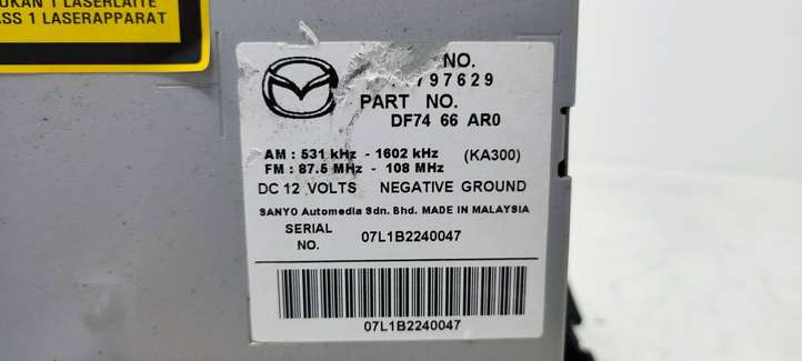 Mazda 2. (2007 - 2010)  DF7466AR0 Радио/ проигрыватель CD/DVD / навигация