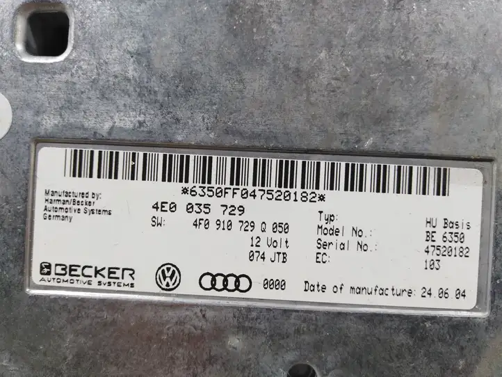 Audi A6 S6 C6 4F (2004 - 2008) 4E0035729 Блок MMI — фото 4