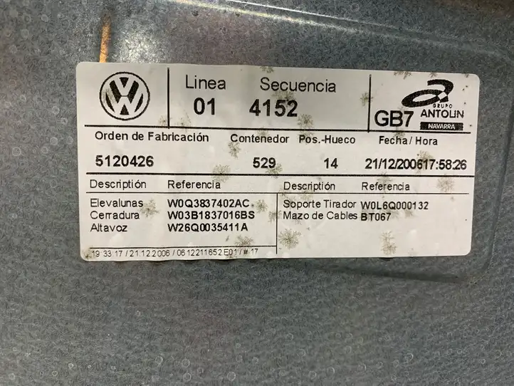 Volkswagen Polo (2005 - 2009) 6Q0837138 Механический стеклоподъемник передней двери — фото 5