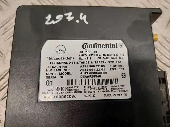 Mercedes-Benz E C207 W207 (2009 - 2017) A2319002203 Блок GSM — фото 2