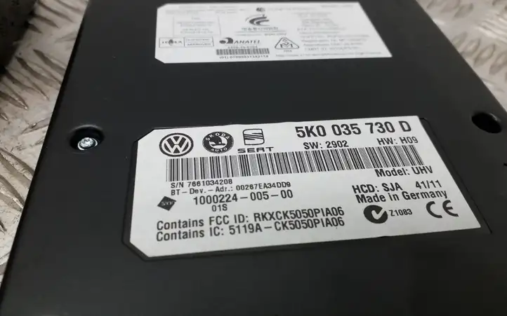 Volkswagen Scirocco (2008 - 2014) 5K0035730D Bluetooth модуль — фото 4