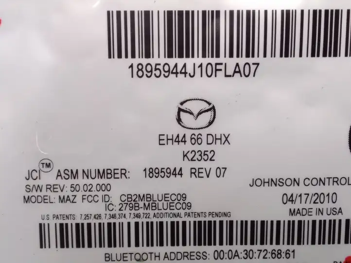 Mazda CX-7 (2009 - 2014) EH4466DHX Bluetooth модуль — фото 2