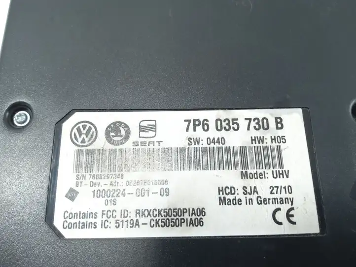 Volkswagen PASSAT B7 (2011 - 2014) 7P6035730B Bluetooth модуль — фото 3