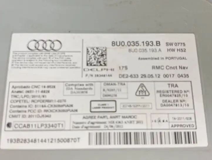 Audi Q3 8U (2011 - 2014) 8U0035193B Магнитола / мультимедийная система — фото 3