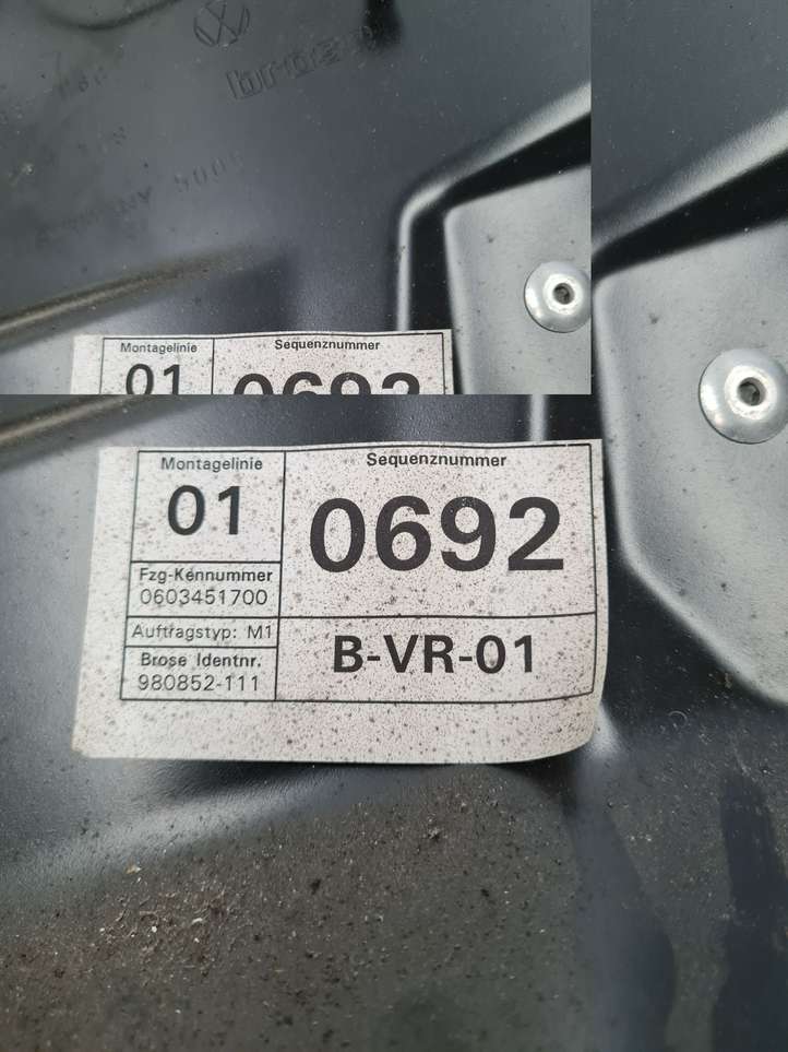 Volkswagen PASSAT B6 (2005 - 2010)  3C1837756G Механизм для электрического подъема окон передней двери (без двигателя)