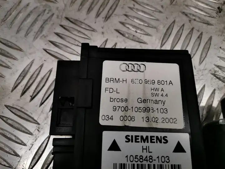 Audi A4 S4 B6 8E 8H (2000 - 2006) 8E0959801A Стеклоподъемник задней двери — фото 2