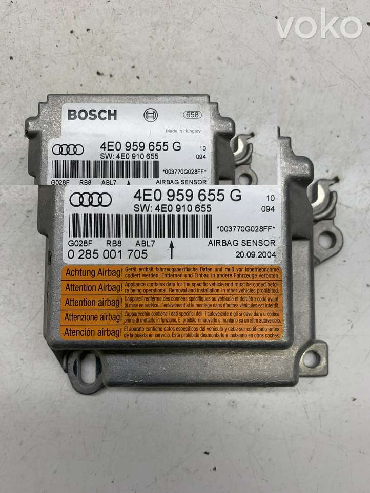 Audi A8 (2002 - 2005)  4E0959655G Блок управления надувных подушек
