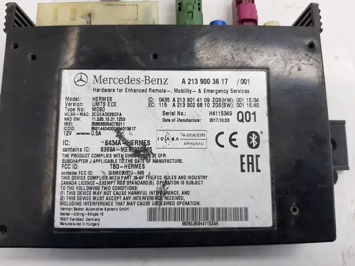 Mercedes-Benz C W205 (2014 - 2021) A2139003617 Bluetooth модуль — фото 3