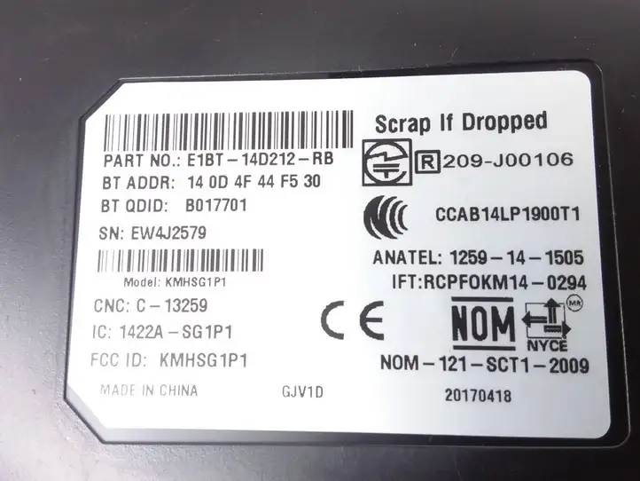 Ford Ecosport (2013 - 2018) E1BT14D212rB Bluetooth модуль — фото 2