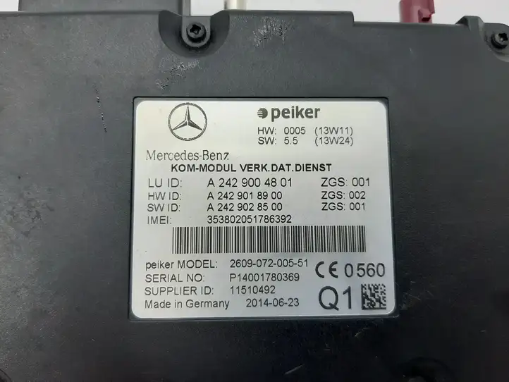 Mercedes-Benz E W212 (2009 - 2016) A2429004801 Блок GSM — фото 3