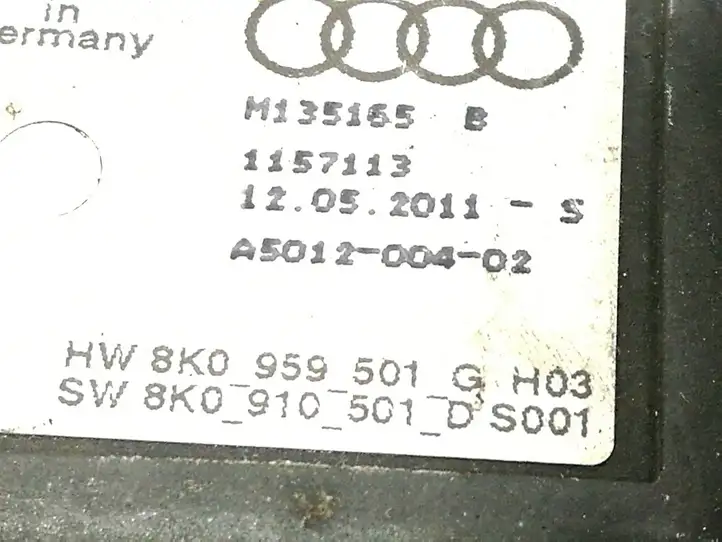 Audi A5 (2007 - 2011)  8K0959501G Модуль управления вентилятором