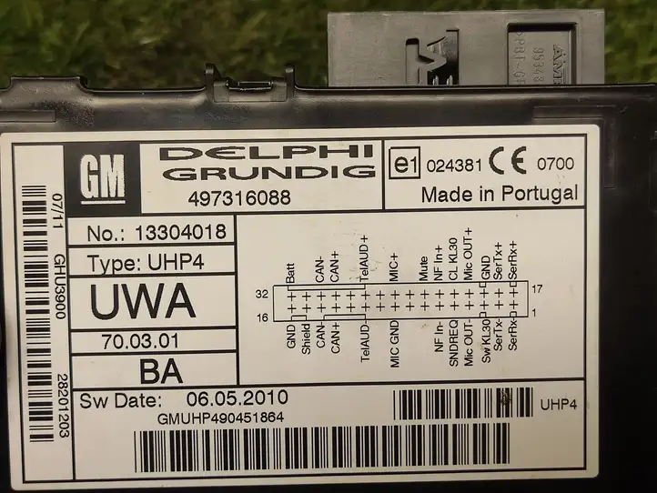 Opel Corsa D (2010 - 2014)  13304018 Модуль «Bluetooth»