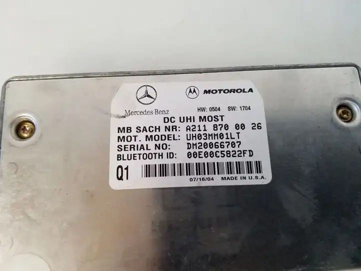 Mercedes-Benz E W211 (2002 - 2009) A2118700026 Bluetooth модуль — фото 3