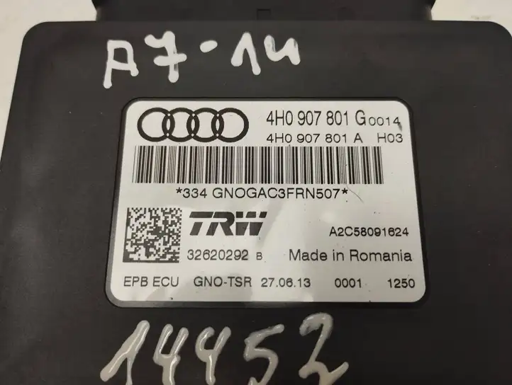 Audi A7 S7 4G (2010 - 2014) 4H0907801A Блок управления тормозной системой — фото 4