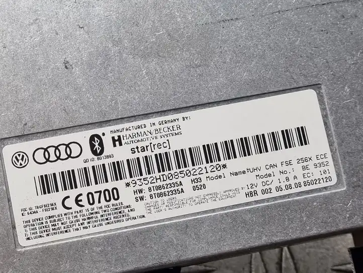 Audi A4 S4 B8 8K (2007 - 2011) 8T0862335A Bluetooth модуль — фото 3