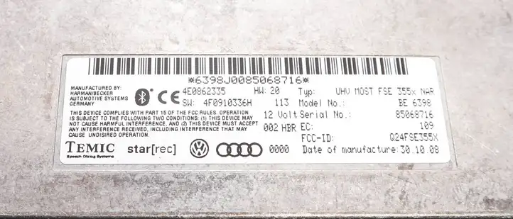 Audi A4 S4 B7 8E 8H (2004 - 2009) 4e0862335 Bluetooth модуль — фото 2