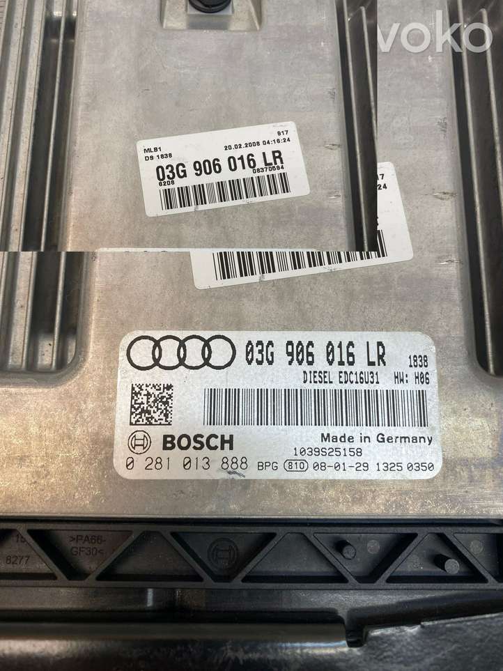 Audi A4 (2004 - 2009)  03G906016LR Блок управления двигателя