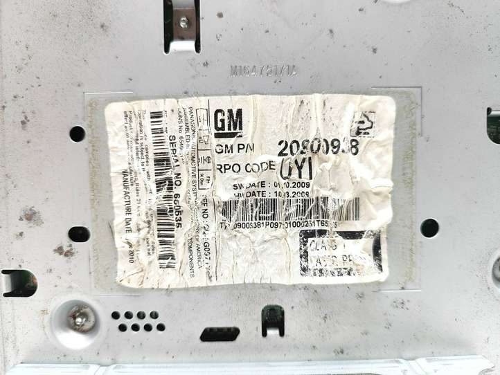 Chevrolet Cruze (2012 - 2015)  20900938 CD/DVD чейнджер