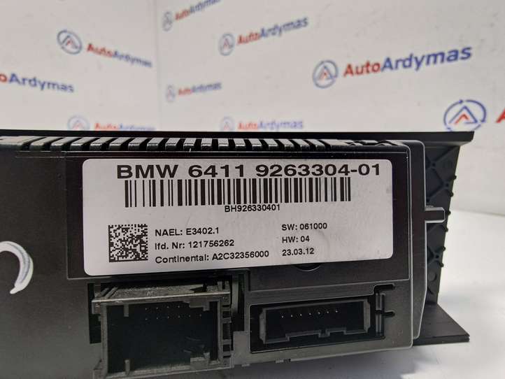 BMW 3 E92 E93 (2005 - 2014)  64119263304 Блок управления кондиционера воздуха / климата/ печки (в салоне)