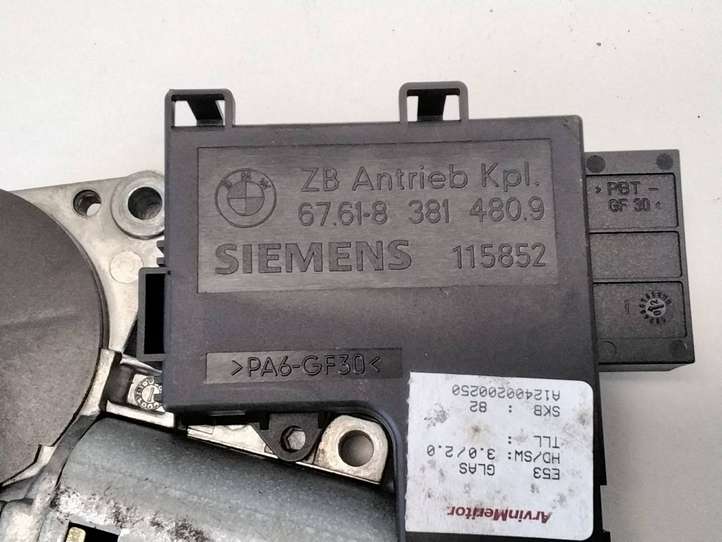 BMW X5 E53 (1999 - 2006)  676183814809 Двигатель привода люка-крыши