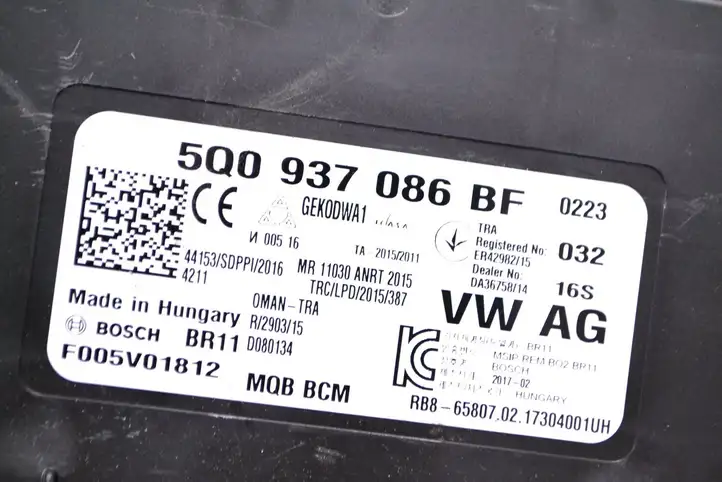 Volkswagen Golf VII (2013 - 2019) 5Q0937086BF Модуль управления кузовом (BCM) — фото 5