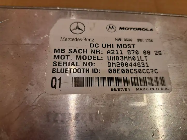 Mercedes-Benz E W211 (2002 - 2009) A2118700026 Bluetooth модуль — фото 3