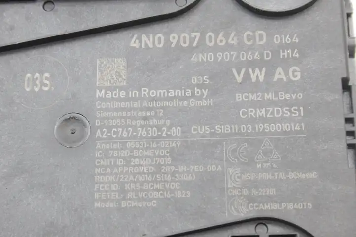 Audi A7 S7 4K8 (2018 - ) 4N0907064CD Модуль управления кузовом (BCM) — фото 4
