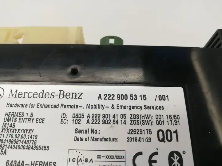 Mercedes-Benz GLA W156 (2017 - 2020) 2229005315 Bluetooth модуль — фото 2