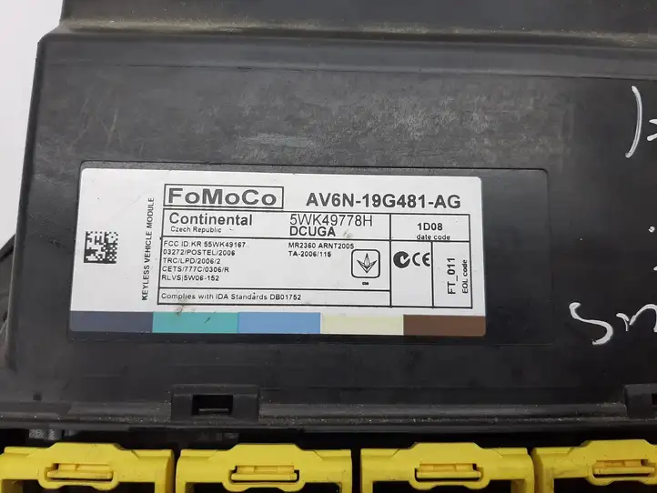 Ford Focus (2011 - 2015) AV6N19G481AG Модуль управления кузовом (BCM) — фото 2