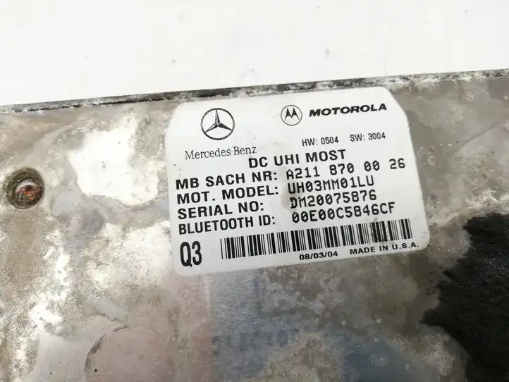 Mercedes-Benz E W211 (2002 - 2009) A2118700026 Bluetooth модуль — фото 2
